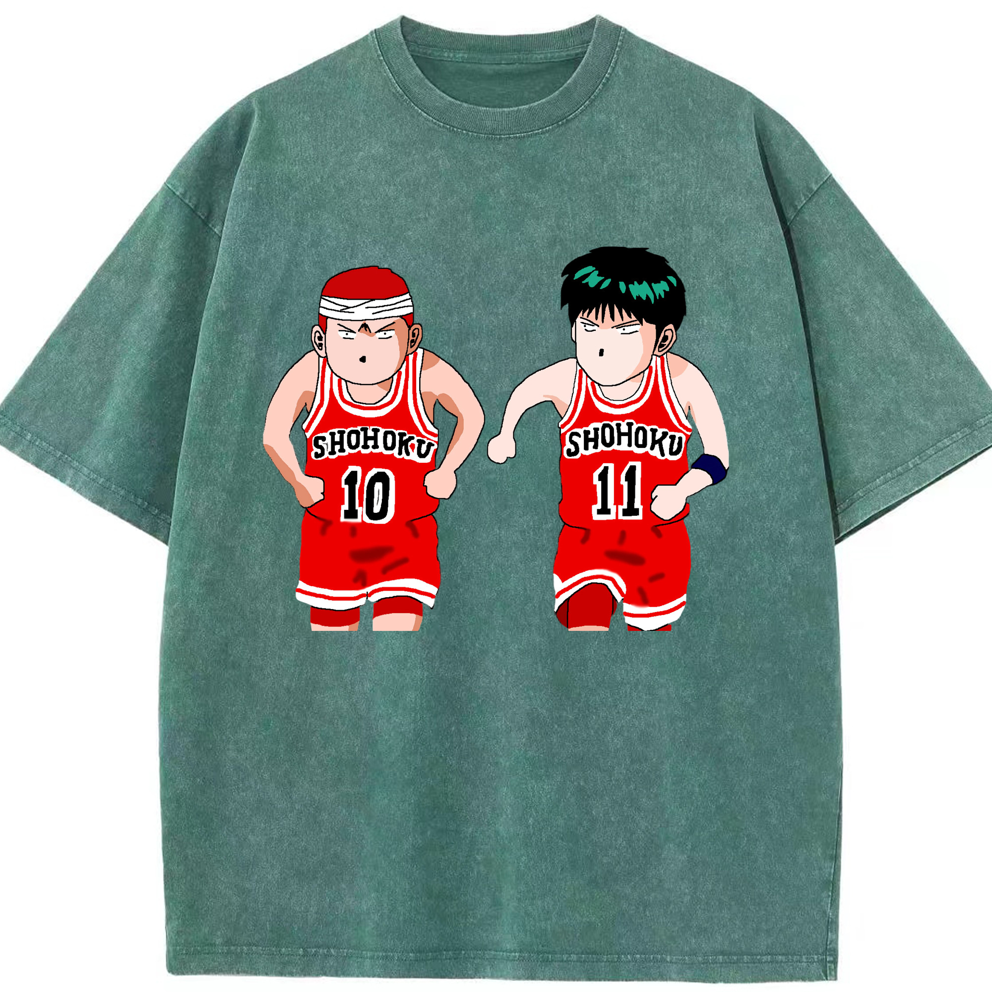 （画像用） SLAM DUNK／スラムダンク 綿100% ヴィンテージ風 半袖Tシャツ（フロントプリント）